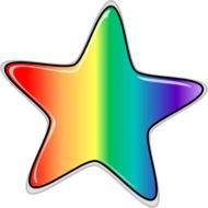 Rainbow Star Clip Art N3