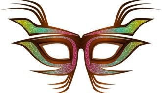 Masquerade Mask as a graphic illustration