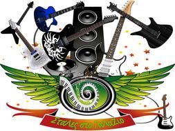 Love of Rock clipart