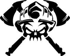 Firefighter Skull Decals