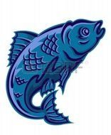 Blue fish clipart