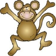 cartoon funny baby monkey