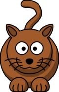 cartoon brown cat