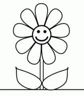 Flower face Coloring Pages drawing