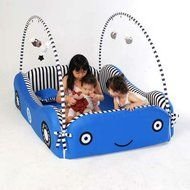 Kid Race Car Ray Bumper Bed For Infant Blue Color Baby Crib Cot