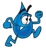 Cartoon running water clipart