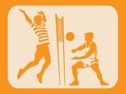 Beach Volleyball as a picture for a clipart