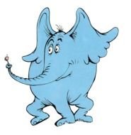 Dr Seuss Horton Clip Art drawing