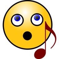 Musical Smiley Face drawing