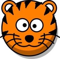 Cartoon Tiger Head Clip Art