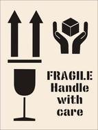 Fragile Handle With Care Glass drawing