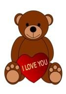 i love you Teddy Bear drawing