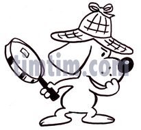 Cartoon Detective Dog N2
