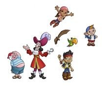 Jake And Neverland Pirates, cartoon Characters