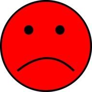 Red Sad Face Clipart