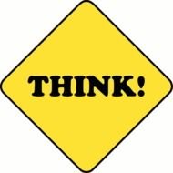 "Think" sign clipart