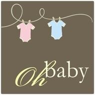 Clothes Line Baby Shower Invitations