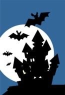 Haunted House Silhouette drawing