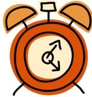 Time Clock Cartoon darwing