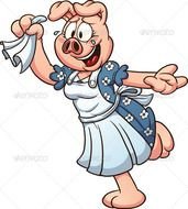 Female Pig Cartoon N3