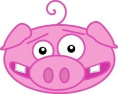 Cartoon Pig Face Clip Art N8