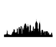 New York Skyline Silhouette Clipart