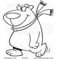 Black And White Cartoon Bear N2