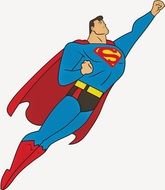 strong Superman Clip Art drawing