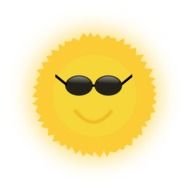 Cool Sun Clip Art drawing