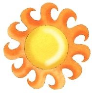 orange sun as a graphic illustration