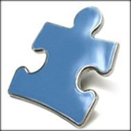 Autism Blue Puzzle Piece Pins