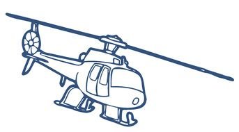 cartoon Helicopter drawing