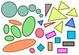 Geometric color Shapes drawing