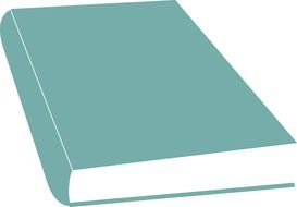 book with a blue cover on a white background