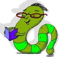 Reading Bookworm Clip Art