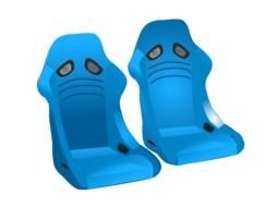 blue seats as illustration