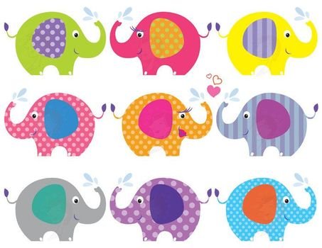 Baby Shower Elephant Clip Art N5