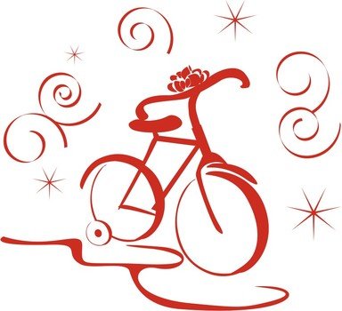 İllustration of red Bicycle