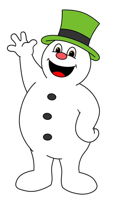 Frosty Snowman drawing