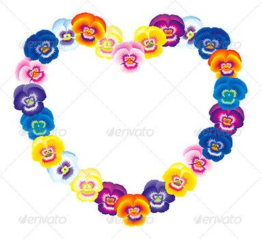 GraphicRiver Pansy Heart 7686234