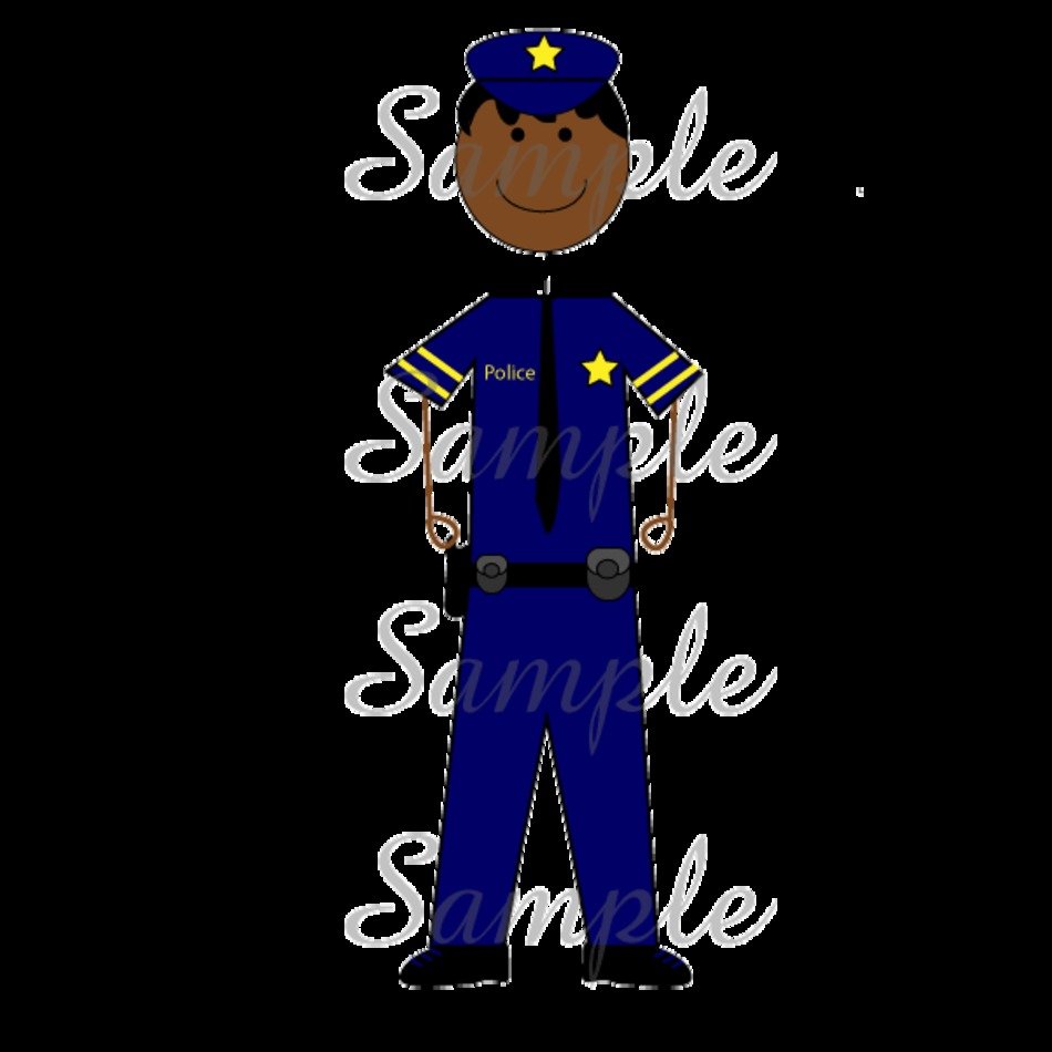 Police Stick Figure Clip Art N2