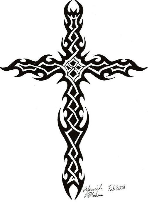Tribal Crosses Tattoo Designs