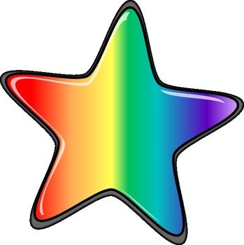 Rainbow Star Clip Art N3
