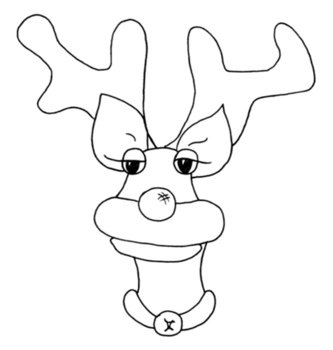 Reindeer Face Clip Art