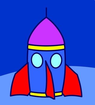 Cartoon Rocket Ship N4
