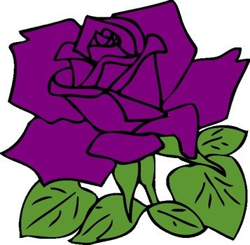 Purple Rose Clip Art N7