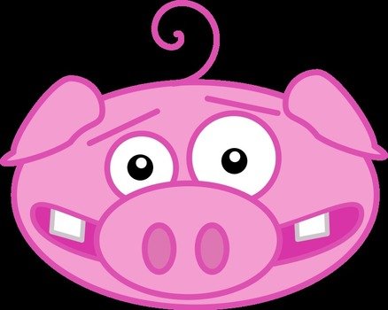 Cartoon Pig Face Clip Art N8