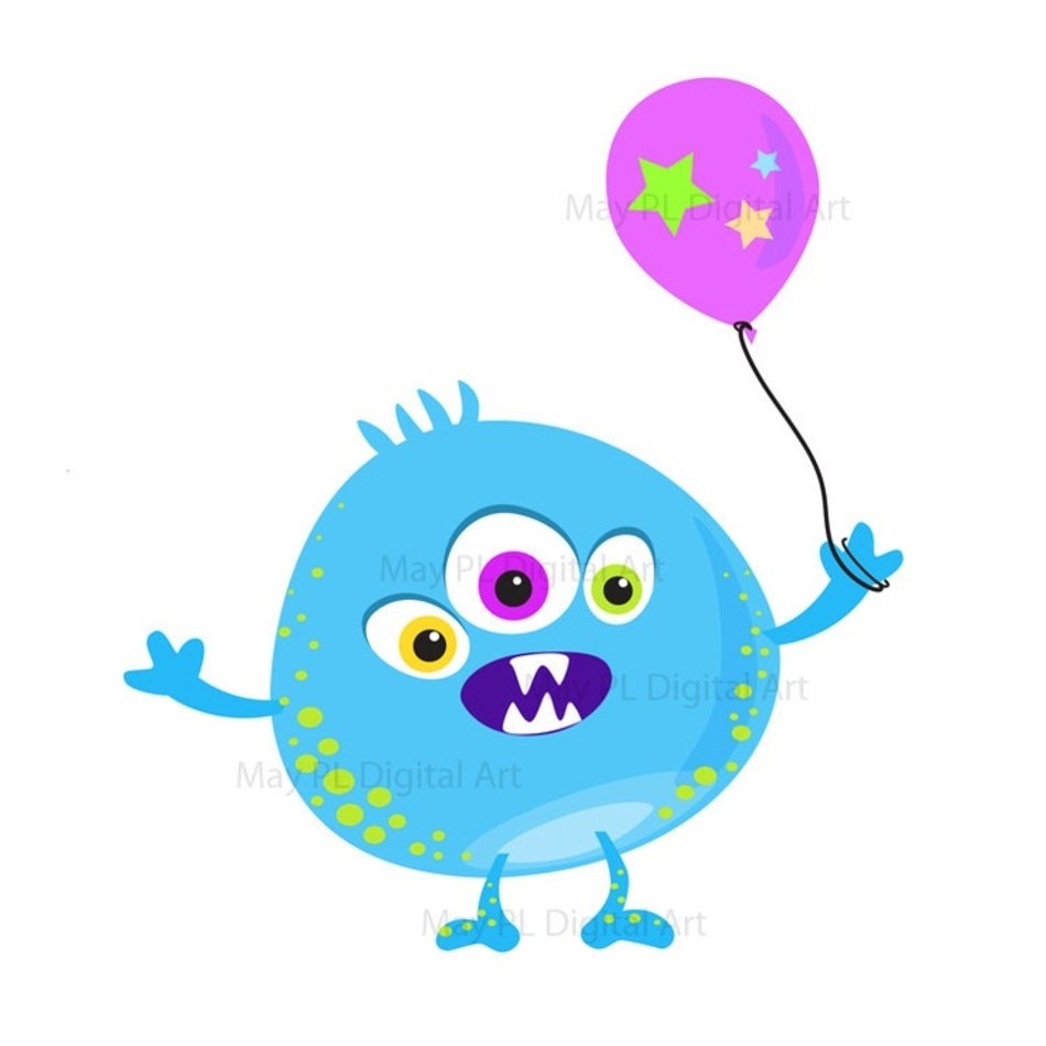 Cute Monster Clip Art N21