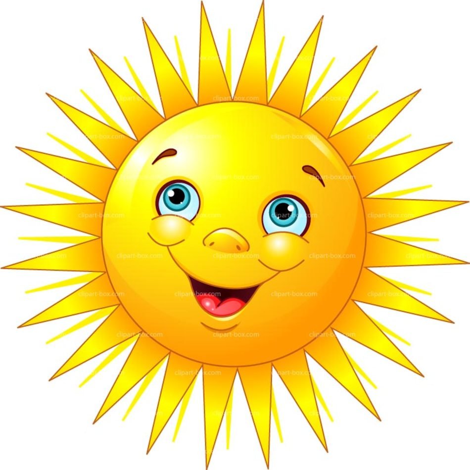 happy orange sun over white background