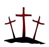 Three Crosses On A Hill Clip Art